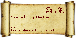 Szatmáry Herbert névjegykártya